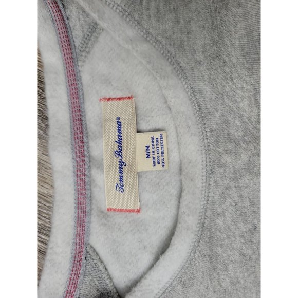 Tommy Bahama Men's Medium Knit Sweater Two Tone Gray Pullover Fleece Lined Soft - Picture 4 of 9